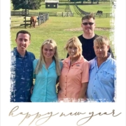 Batchelor Family group photo with happy new year message